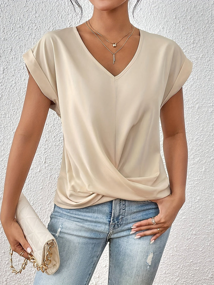 Sophia | Draped V-Neck Blouse