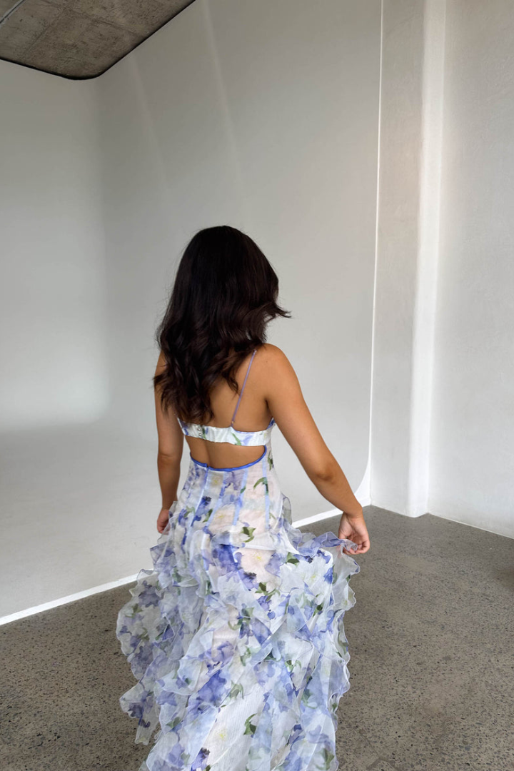 Bianca | Ruffled Floral Maxi Dress