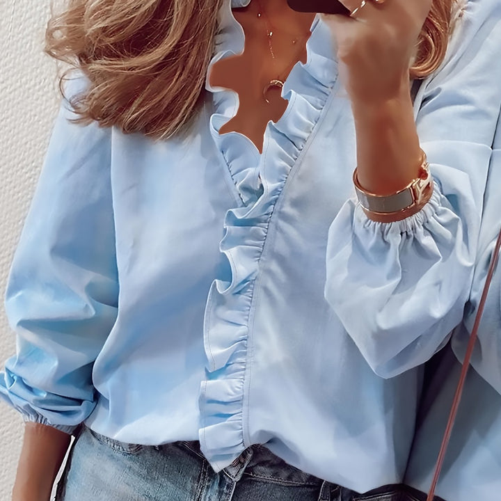 Lillian | Ruffle Trim Blouse