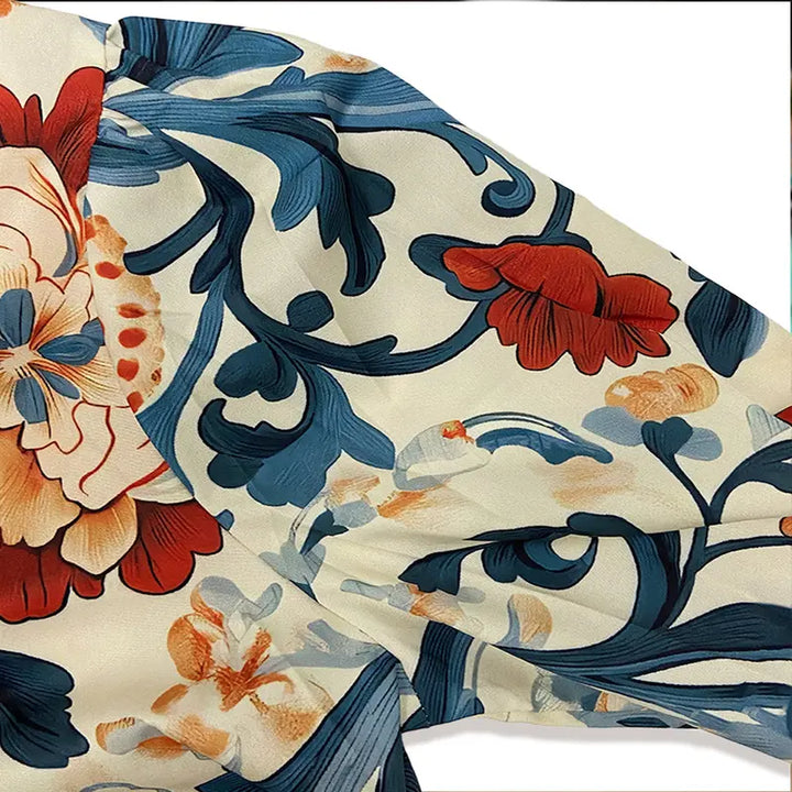 Marjorie | Statement Floral Collar Blouse