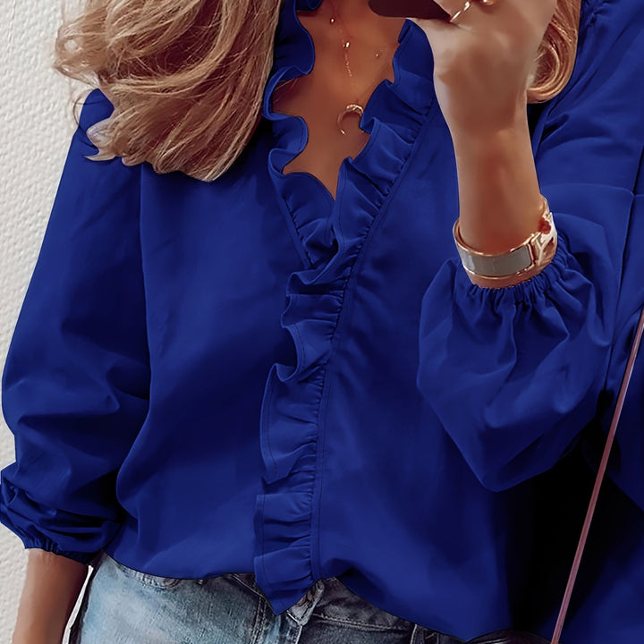 Lillian | Ruffle Trim Blouse