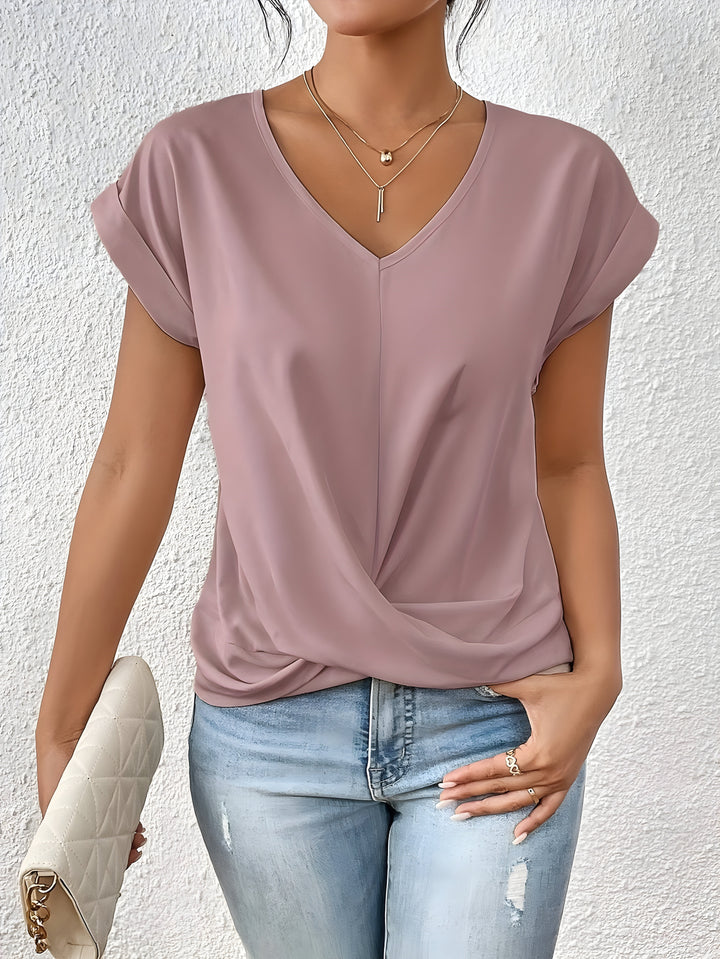 Sophia | Draped V-Neck Blouse