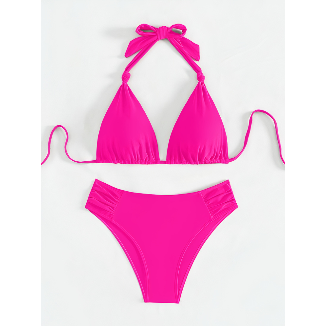 Camila | Knotted Halter Bikini Set