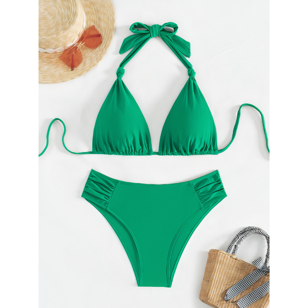 Camila | Knotted Halter Bikini Set