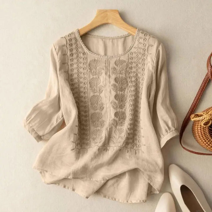 Mary | Embroidered Boho Blouse