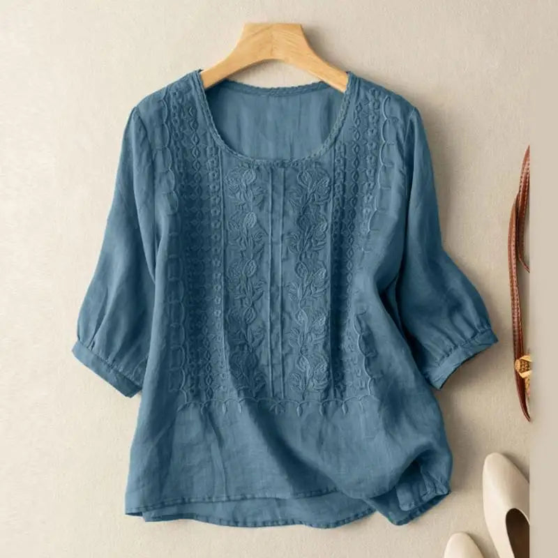 Mary | Embroidered Boho Blouse