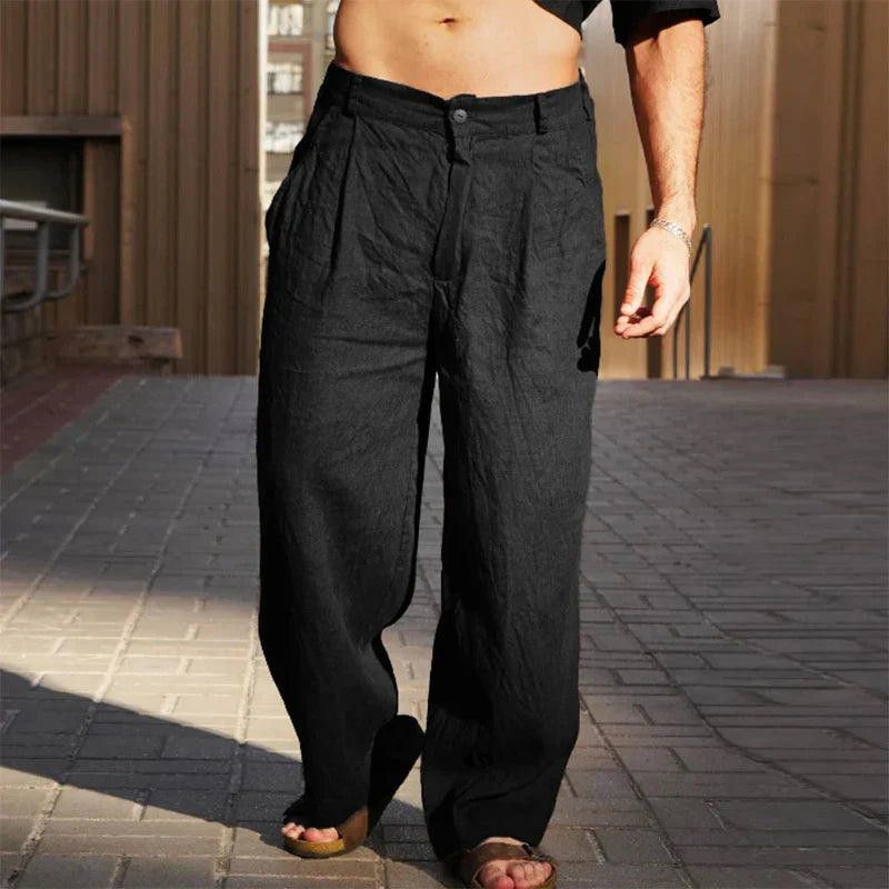 Geoffrey | Relaxed Linen Trousers