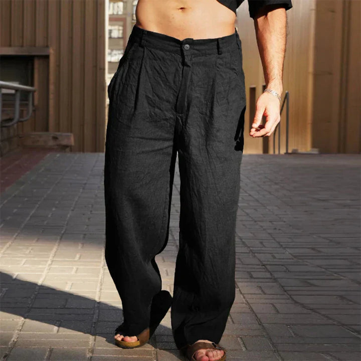 Geoffrey | Relaxed Linen Trousers