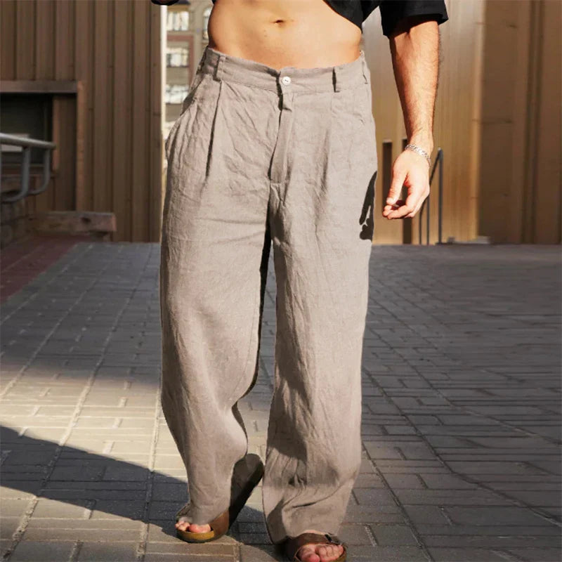 Geoffrey | Relaxed Linen Trousers
