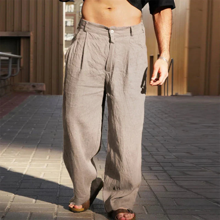 Geoffrey | Relaxed Linen Trousers