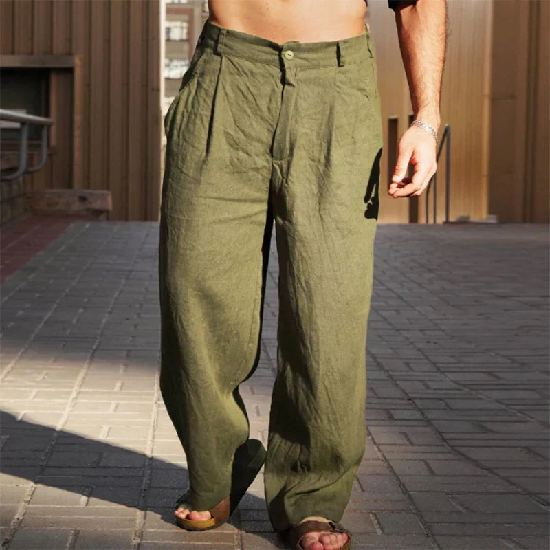 Geoffrey | Relaxed Linen Trousers
