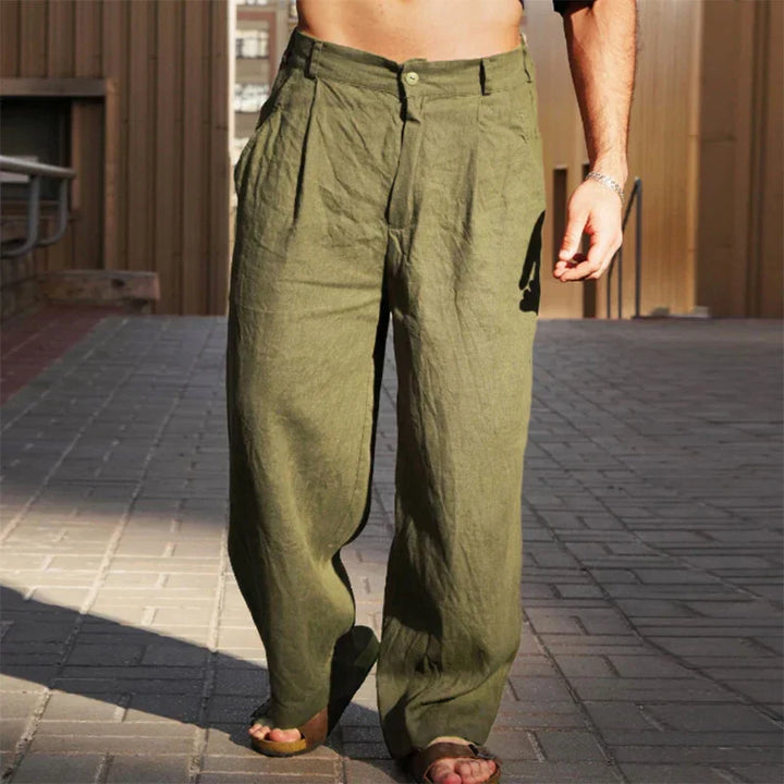 Geoffrey | Relaxed Linen Trousers