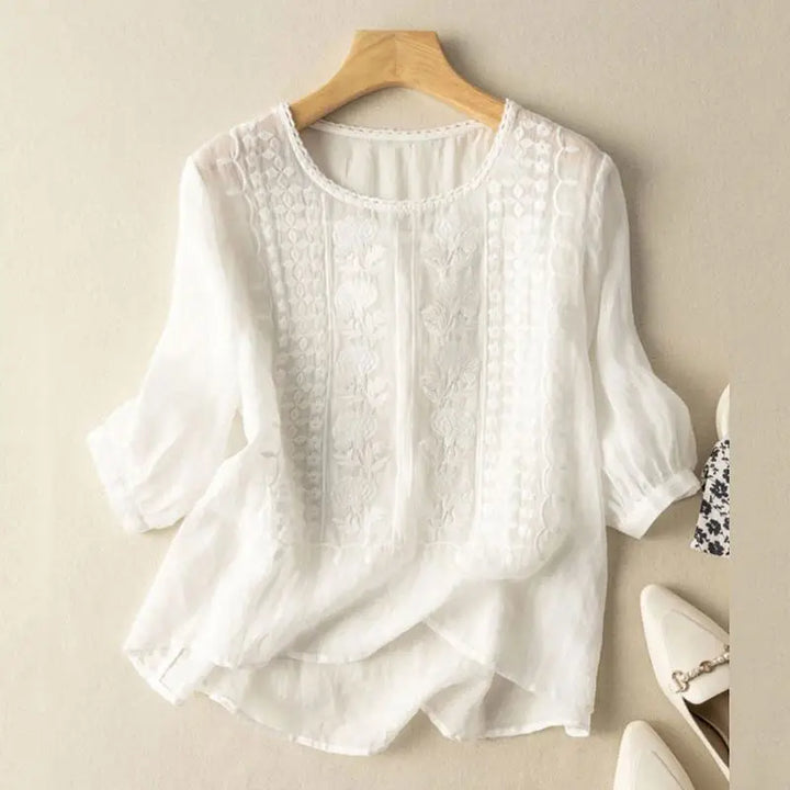 Mary | Embroidered Boho Blouse