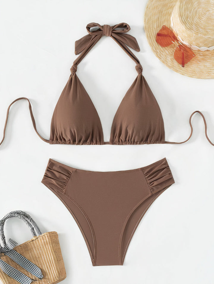 Camila | Knotted Halter Bikini Set
