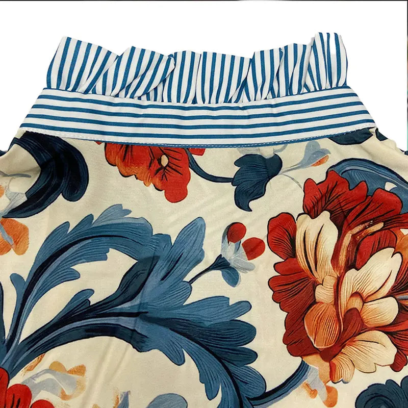 Marjorie | Statement Floral Collar Blouse