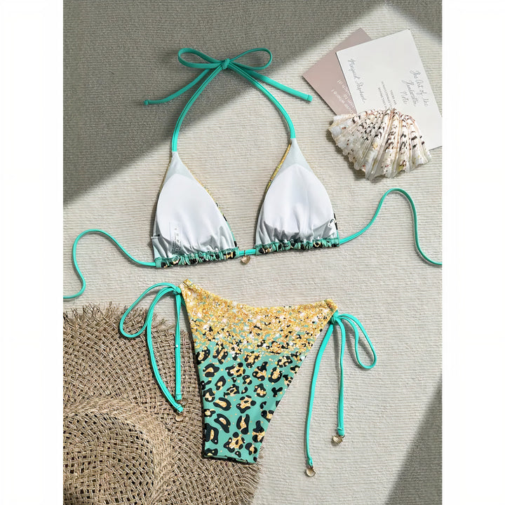 Sasha | Wild Print Triangle Bikini Set