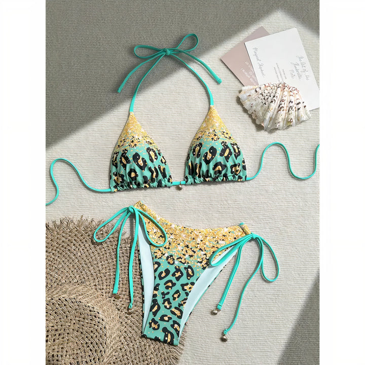 Sasha | Wild Print Triangle Bikini Set
